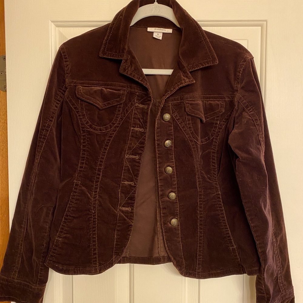 Brown, corduroy blazer, medium